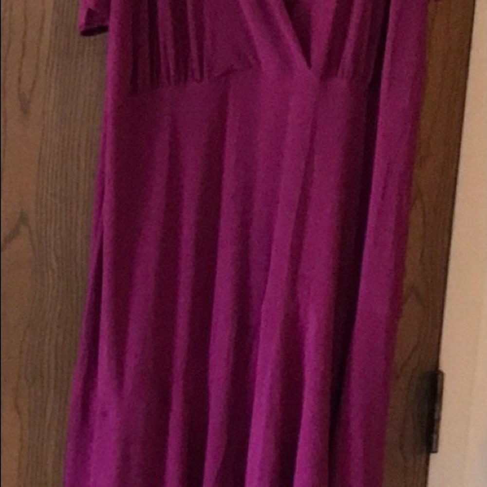 Ashley Stewart Raspberry Ruffled bottom Dress - Picture 6 of 6